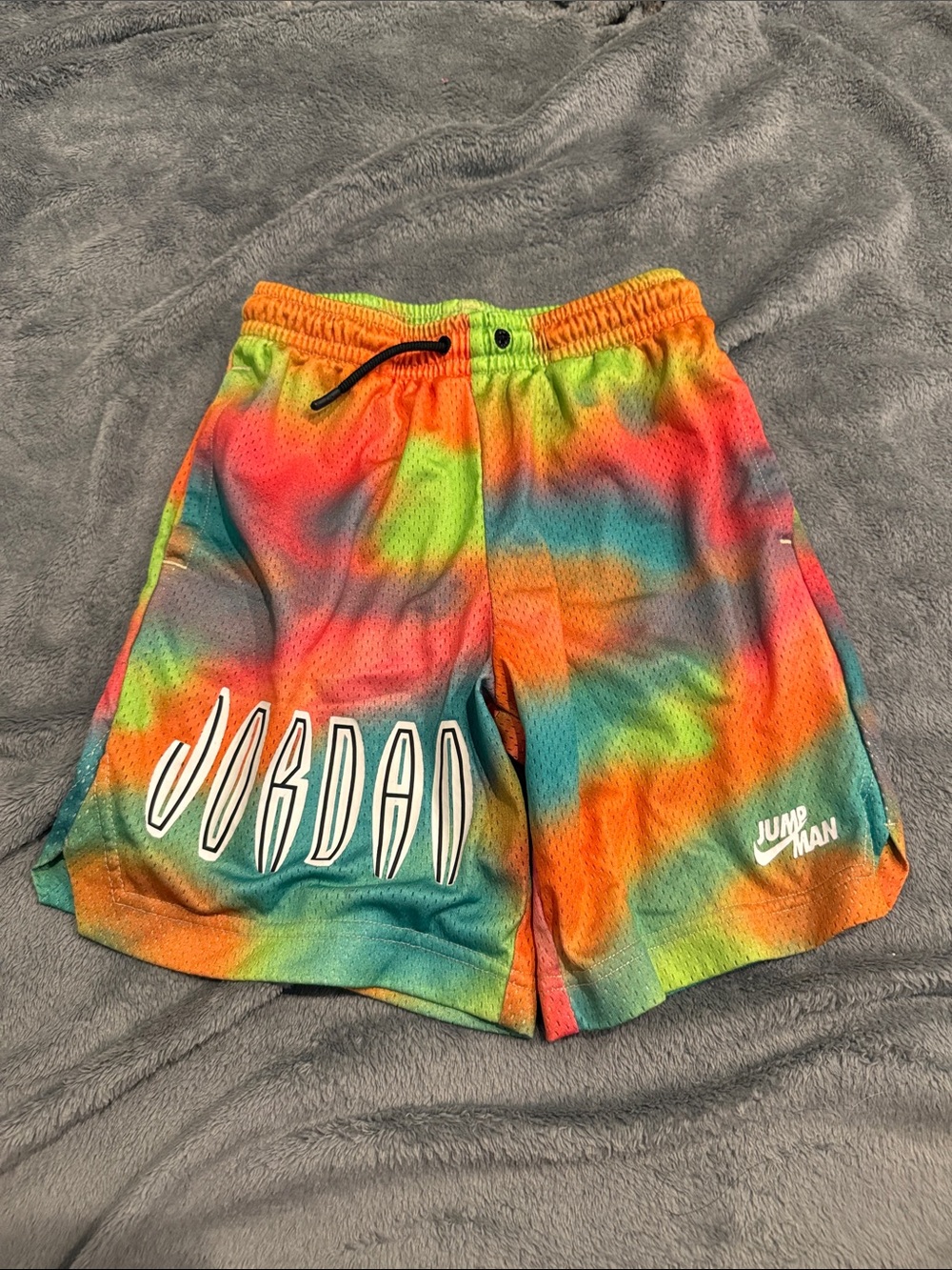 Jordan Tie-Dye Jumpman Mesh Shorts - Orange, Green, Teal, Pink